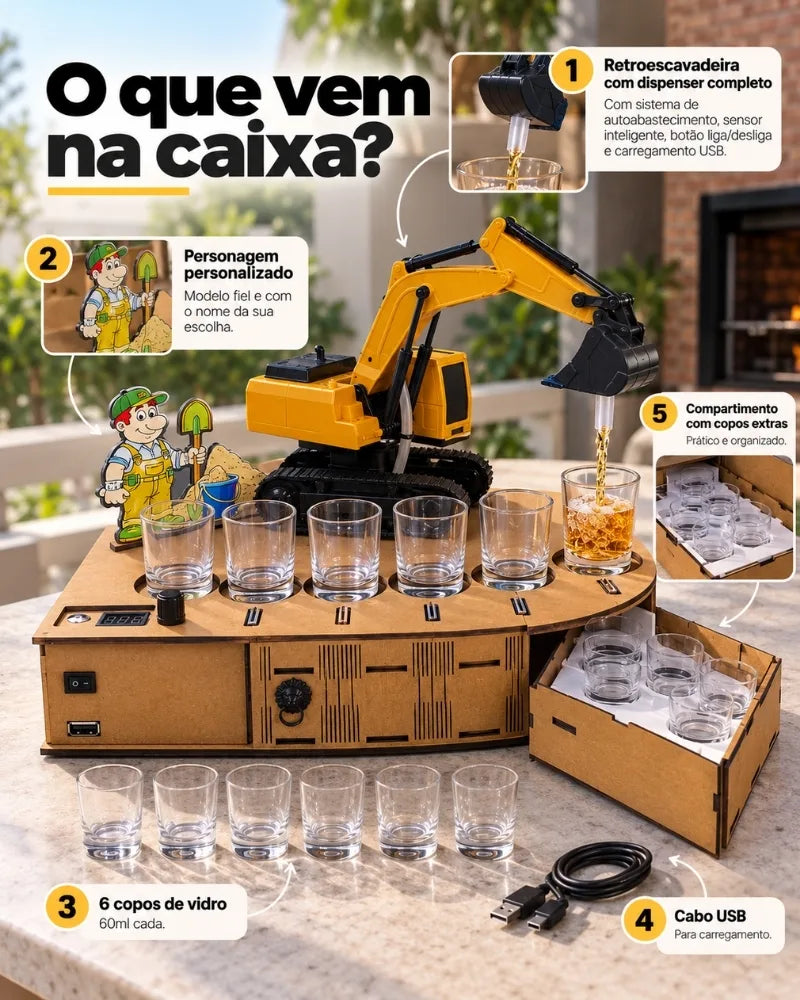 MaqBar - Dispenser de Bebidas Retroescavadeira