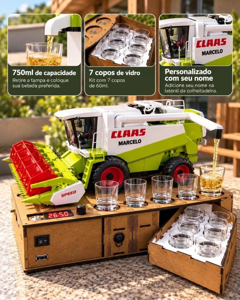 AgroBar – Dispenser de Bebidas Colheteira + Nome Personalizado