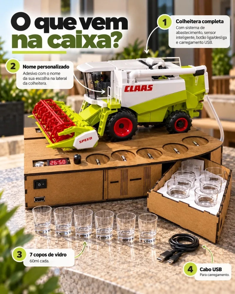 AgroBar – Dispenser de Bebidas Colheteira + Nome Personalizado