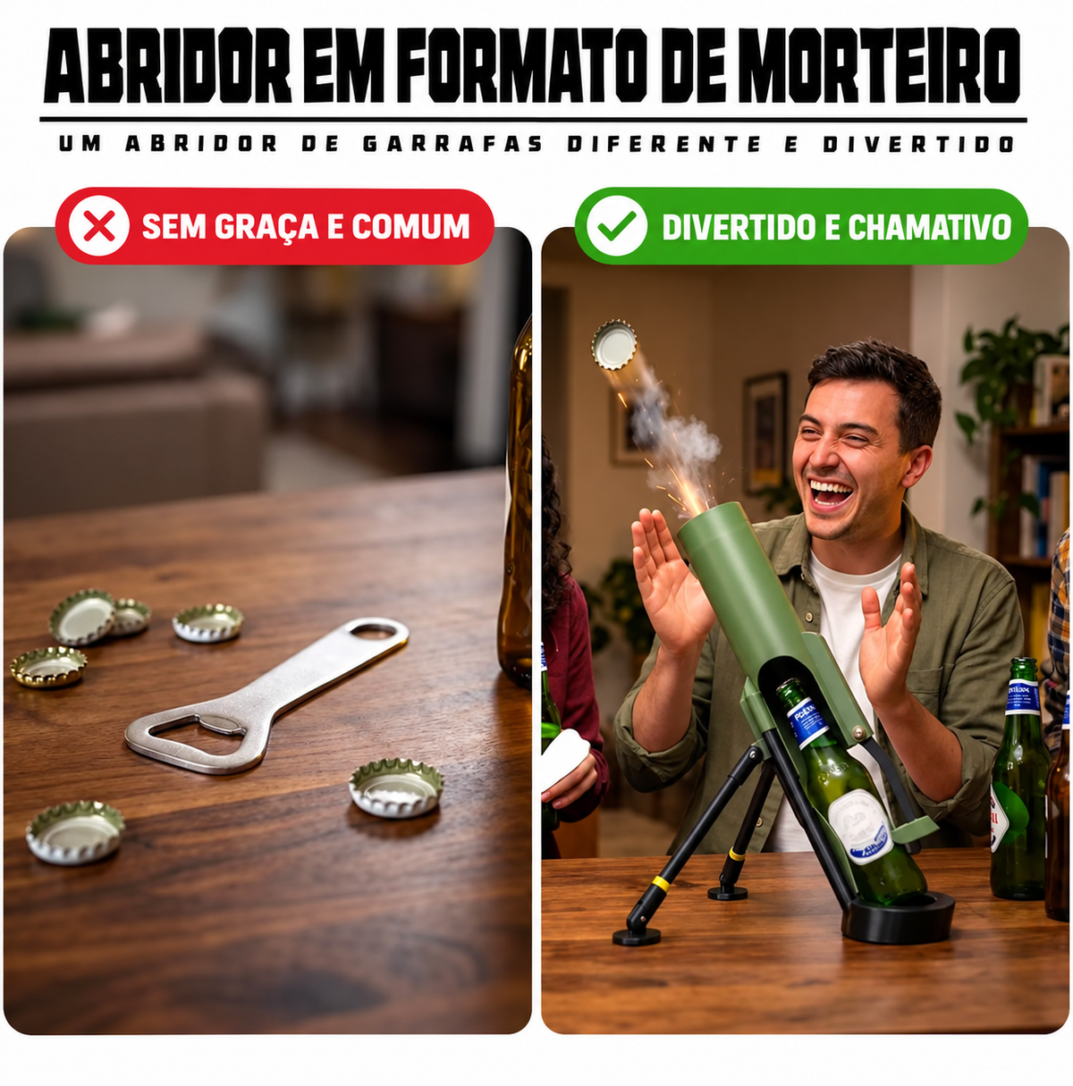 Abridor De Cerveja Canhão