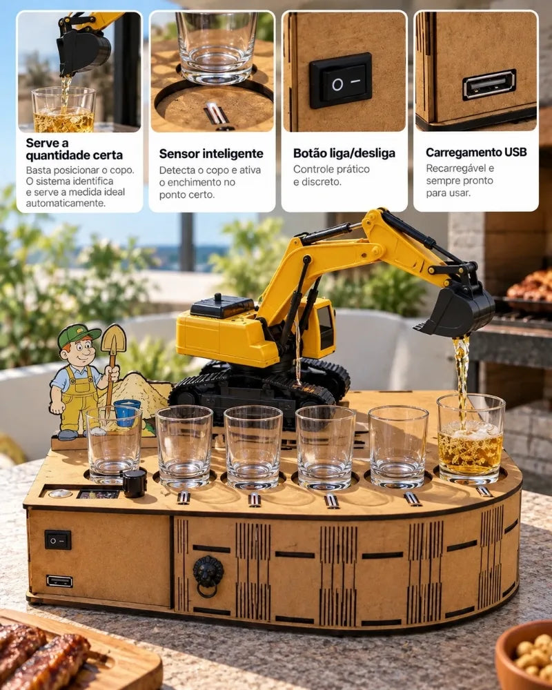MaqBar - Dispenser de Bebidas Retroescavadeira